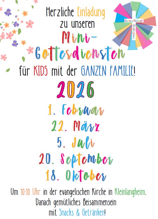 Termine Mini-Gottesdienst 2026