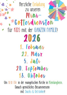Termine Minigottesdienste 2026